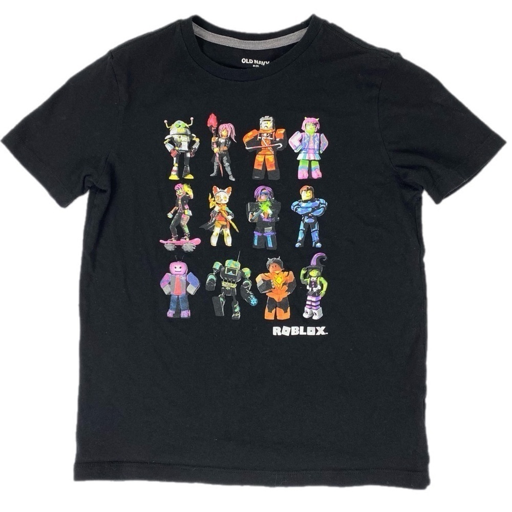 Old Navy Roblox Short Sleeve Graphic T-Shirt Size Medium (8) in Black